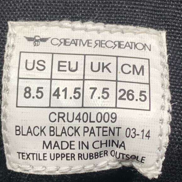 🔴 CREATIVE RECREATION CESARIO LOW Men's Size 8.5 Black Walking Shoes CRU40L009 - Picture 8 of 8